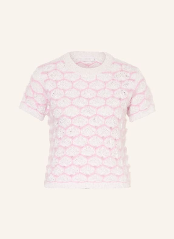 Rich & Royal Strickshirt mit Pailletten CREME / ROSA