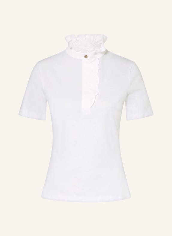 Rich & Royal T-shirt with ruffles WHITE
