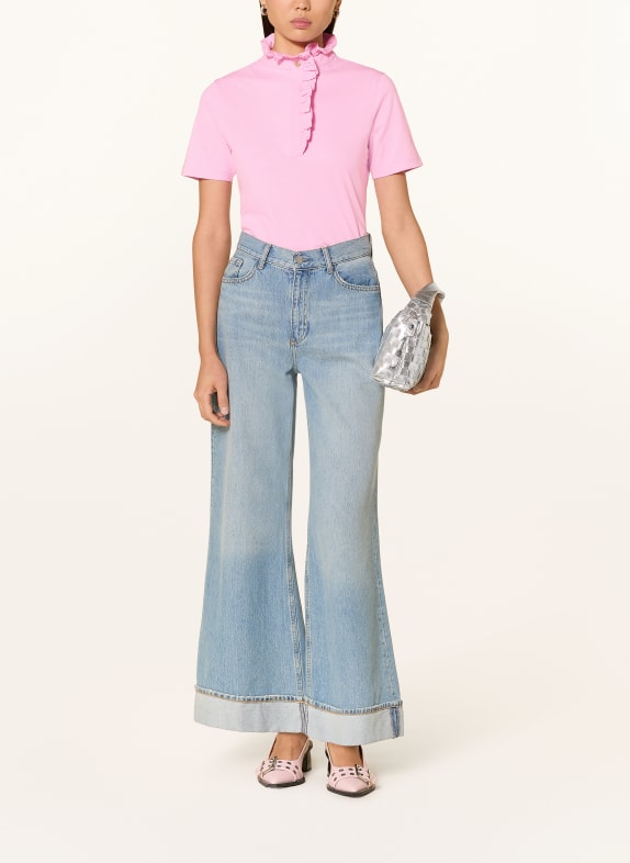 Rich & Royal Tricou cu volane ROZ