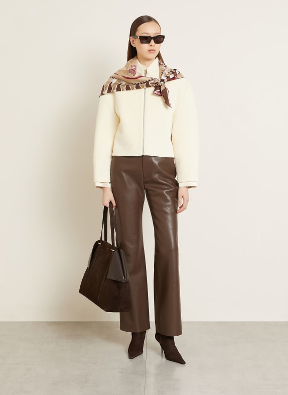 FERRAGAMO Sac cabas THE SCARF GRAINY MARRON FONCÉ / OR