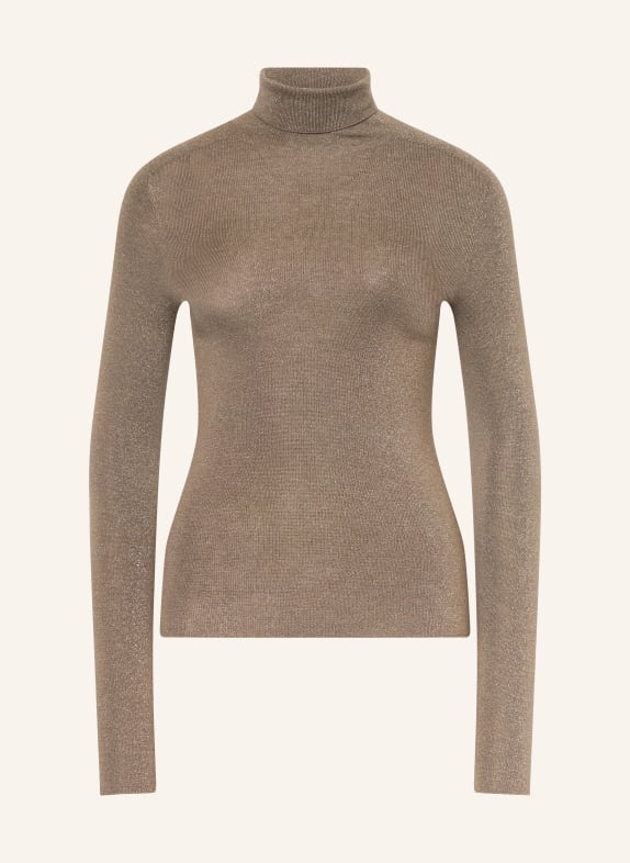 COS STEVIE sweater with glitter yarn TAUPE / SILVER