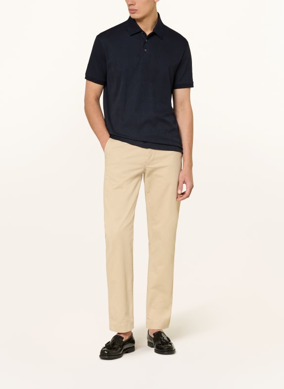 EMPORIO ARMANI Jacquard-polotröja Regular Fit MÖRKBLÅ