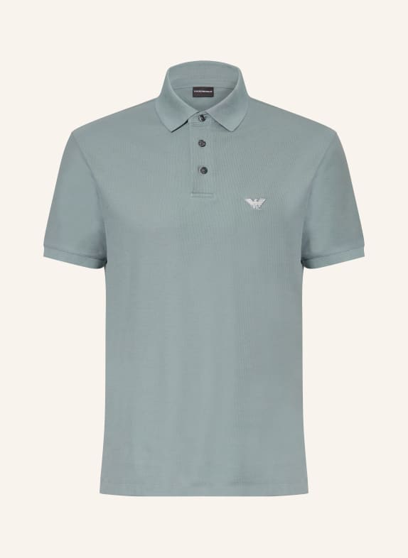 EMPORIO ARMANI Piqué polokošile Regular Fit SVĚTLE ZELENÁ