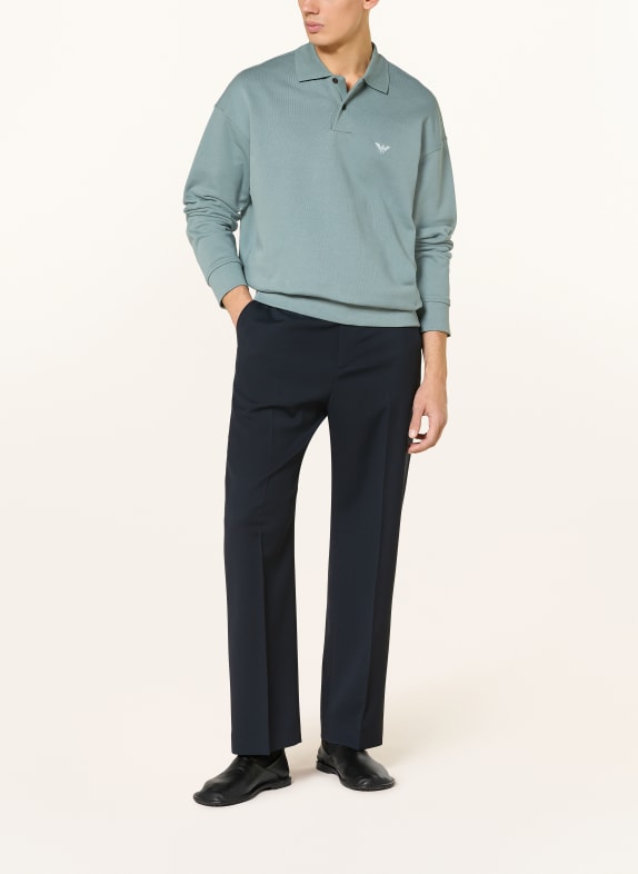 EMPORIO ARMANI Sweatshirt-poloskjorte PETROL