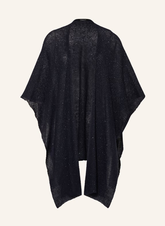FABIANA FILIPPI Cape mit Pailletten DUNKELBLAU