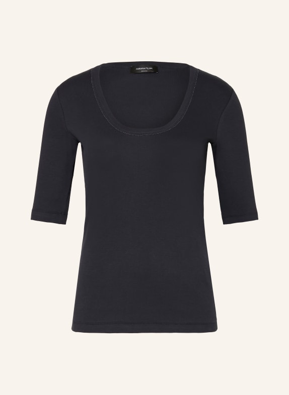 FABIANA FILIPPI Tričko s ozdobnými kameny ČERNÁ