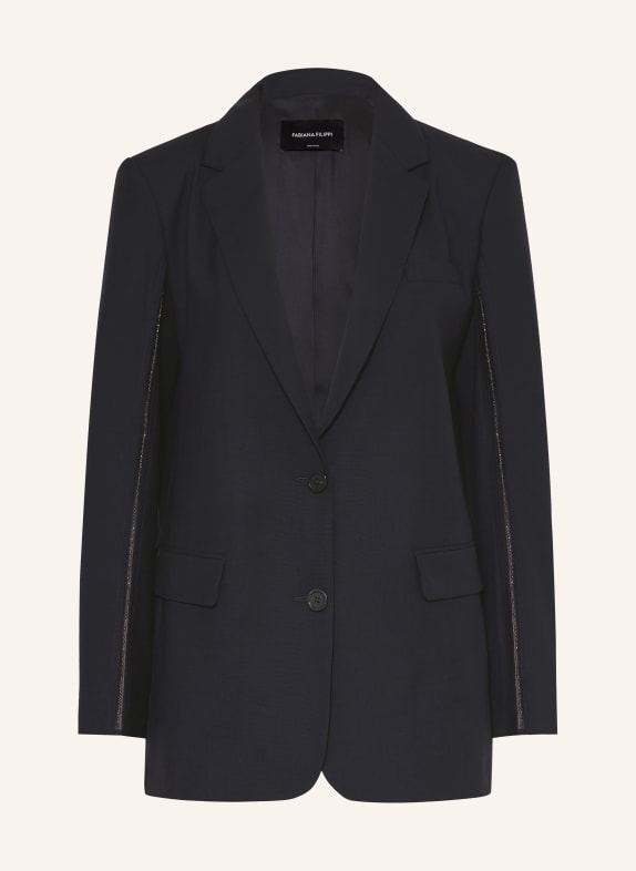 FABIANA FILIPPI Blazer mit Schmucksteinen DUNKELBLAU