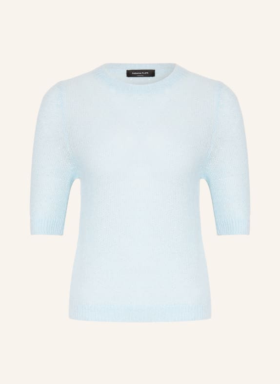 FABIANA FILIPPI Strickshirt mit Pailletten HELLBLAU