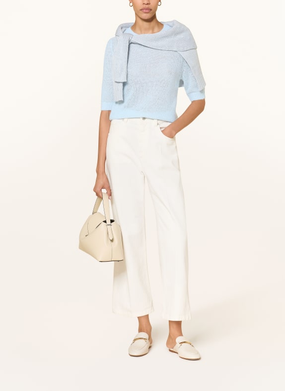 FABIANA FILIPPI Gebreid shirt met pailletten LICHTBLAUW