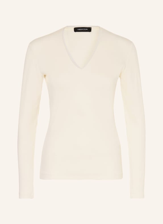 FABIANA FILIPPI Longsleeve mit Glitzergarn ECRU