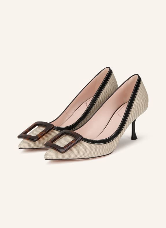 Roger Vivier Pumps VIV' IN THE CITY HELLBRAUN / CREME / SCHWARZ