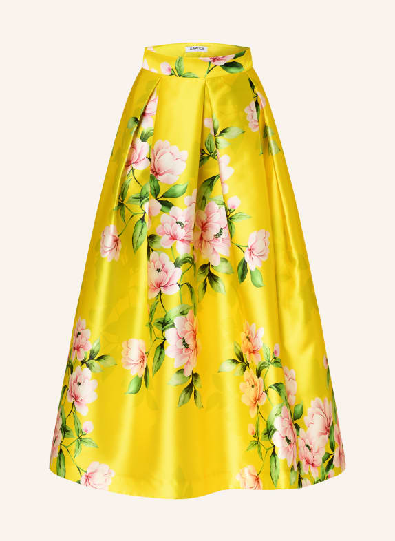 LUNATICA MILANO saténová sukně NEONOVĚ ŽLUTÁ / RŮŽOVÁ / ZELENÁ