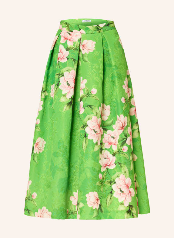 LUNATICA MILANO jacquard skirt NEON GREEN / LIGHT PINK / PINK