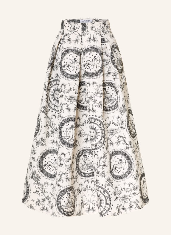 LUNATICA MILANO Jacquard-Kleid WEISS / DUNKELGRAU / GRAU