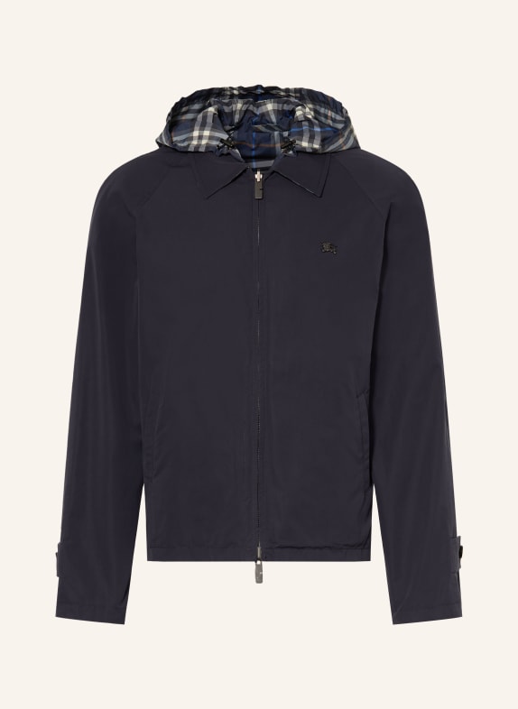 BURBERRY Reversible jacket with detachable hood DARK BLUE