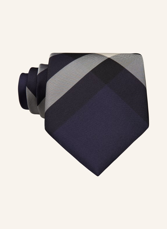 BURBERRY Krawatte MANSTON SCHWARZ / HELLGRAU / DUNKELBLAU