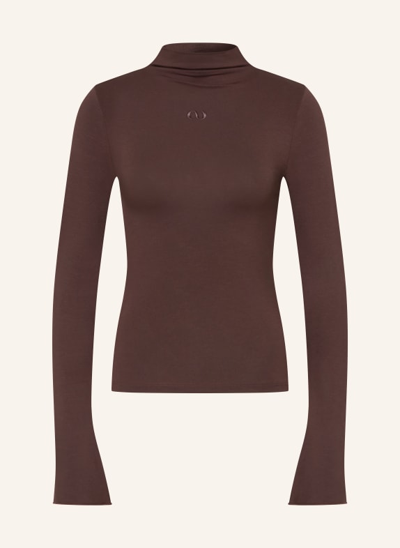 LeGer Studio BESSY long-sleeved shirt DARK BROWN