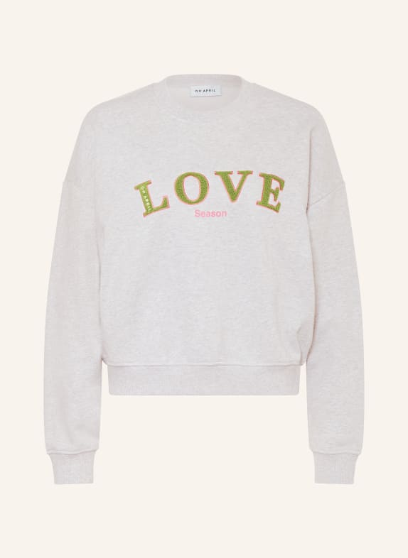 OH APRIL sweatshirt LIGHT GRAY / PINK / GREEN