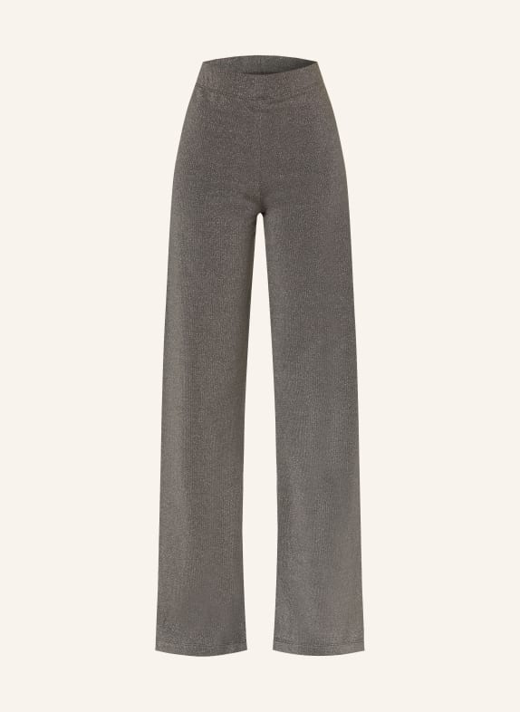 OH APRIL LOUI knit pants with glitter yarn GRAY