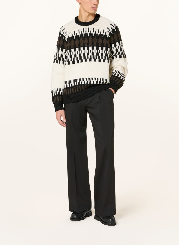 COS Pullover SCHWARZ / ECRU / KHAKI