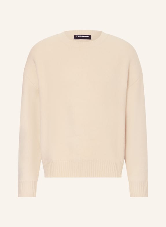 PEGADOR Oversized svetr SPOLETO BÉŽOVÁ / BÍLÁ