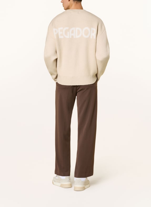 PEGADOR Oversized trui SPOLETO BEIGE / WIT