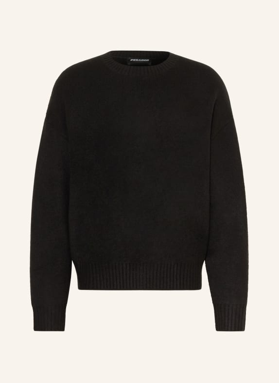 PEGADOR Oversized svetr SPOLETO ČERNÁ / HNĚDÁ