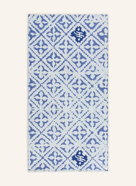 friendly hunting silk scarf LIGHT BLUE / DARK BLUE