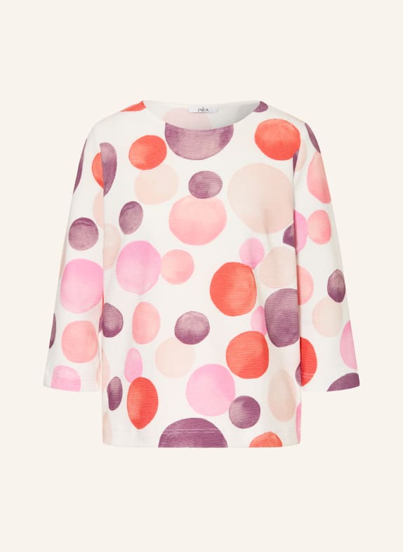 ZAÍDA Shirt with 3/4-length sleeves LIGHT PINK / DARK PURPLE / RED