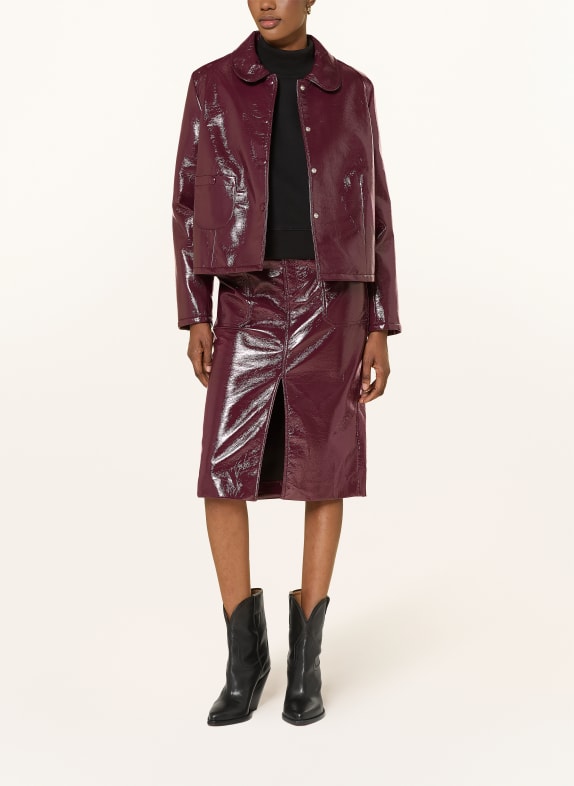 ba&sh Jacke in Lederoptik DUNKELLILA