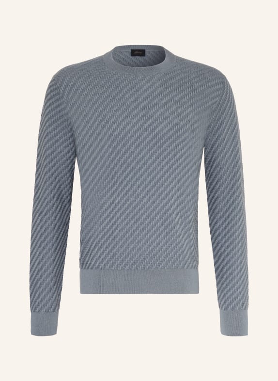 Brioni Pullover mit Seide BLAU
