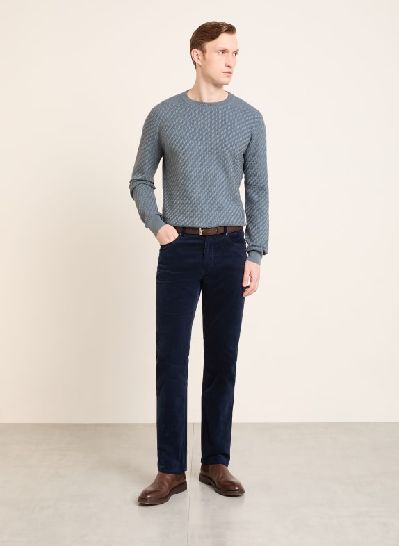 Brioni Sweater with silk BLUE