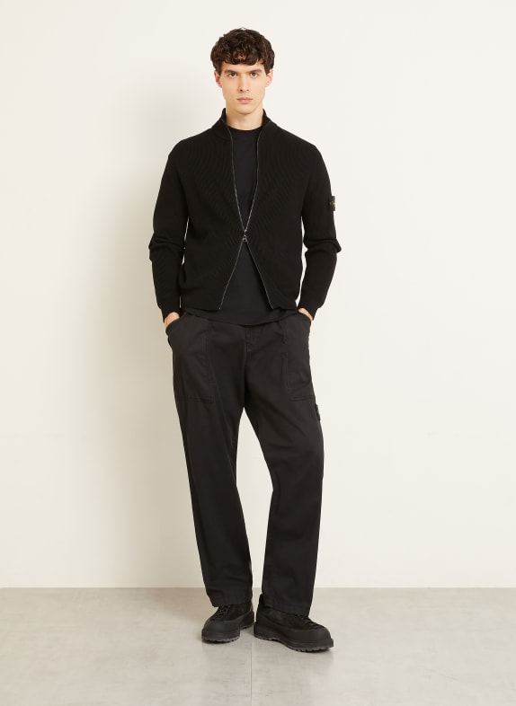 STONE ISLAND Strickjacke SCHWARZ