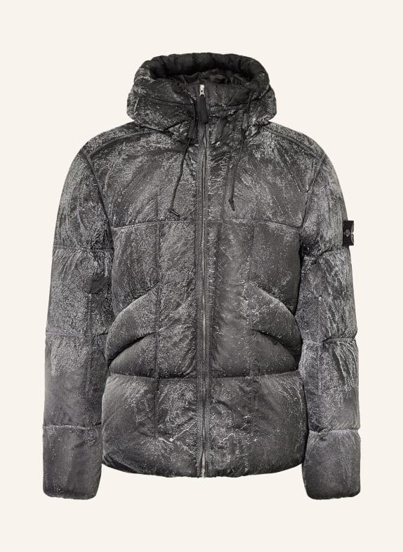 STONE ISLAND down jacket BLACK / LIGHT GRAY
