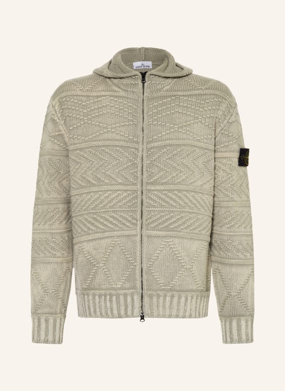 STONE ISLAND Sweter z kaszmiru JASNOZIELONY
