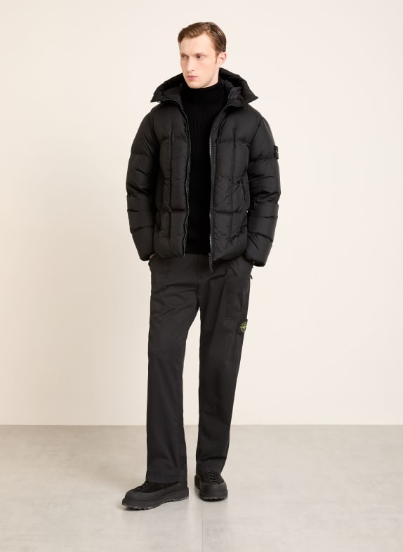 STONE ISLAND Daunenjacke SCHWARZ