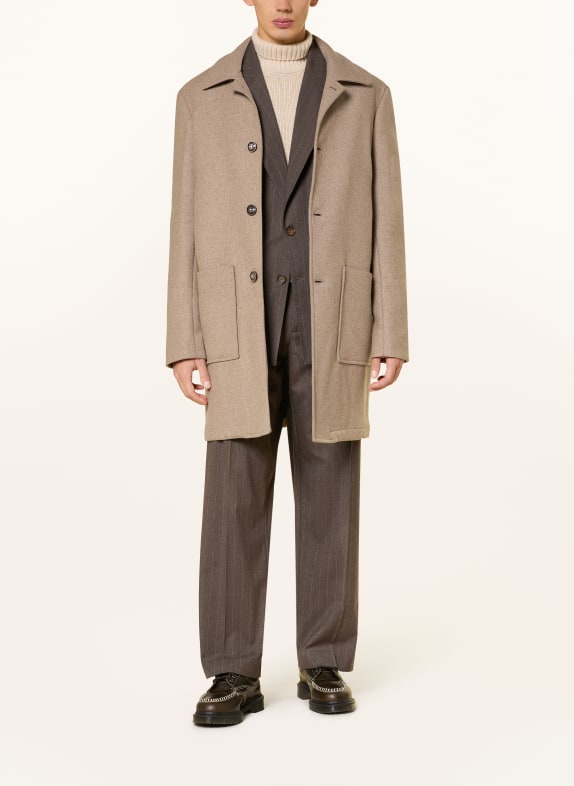 I'M BRIAN płaszcz SZAROBRĄZOWY