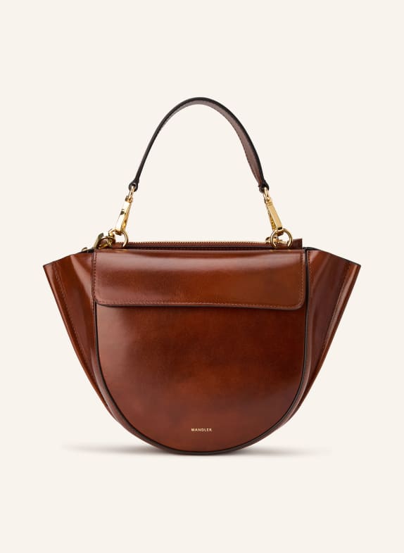 WANDLER HORTENSIA handbag BROWN / GOLD
