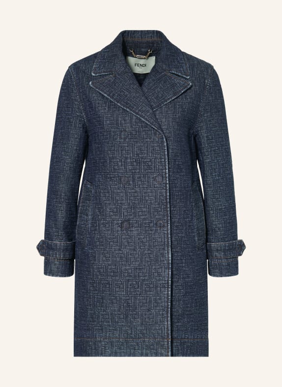 FENDI Kurtka typu caban w stylu jeansowym NIEBIESKI