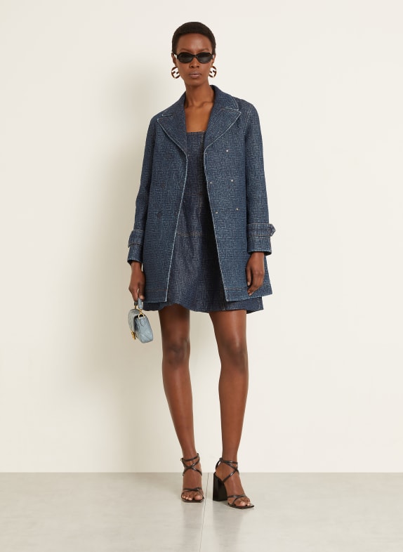FENDI Denim-look pea coat BLUE