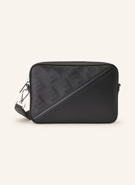 FENDI CAMERA CASE FENDI DIAGONAL shoulder bag BLACK / SILVER