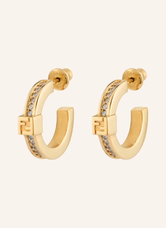 FENDI Kolczyki typu creole FOREVER FENDI ZŁOTY / BIAŁY