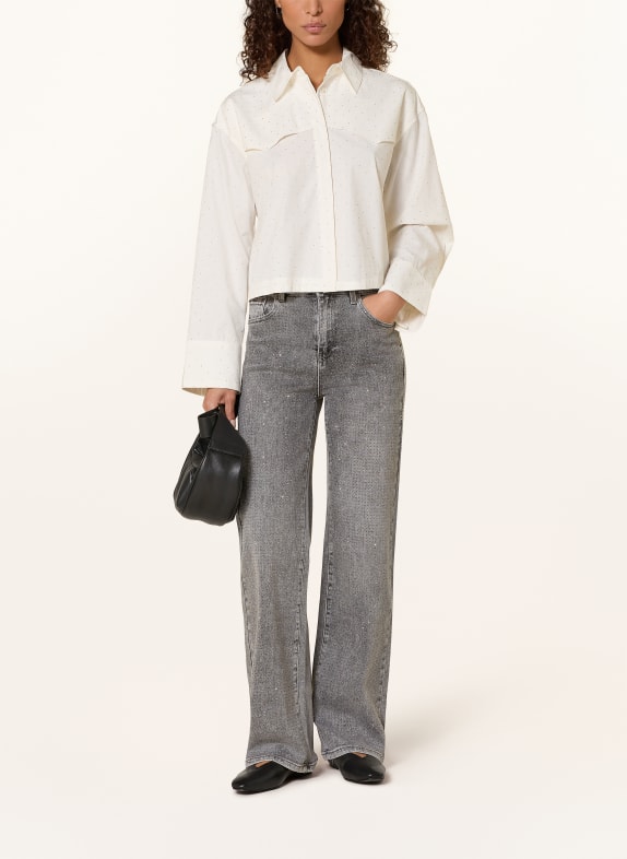 miss goodlife Rechte jeans met sierstenen 29 GREY