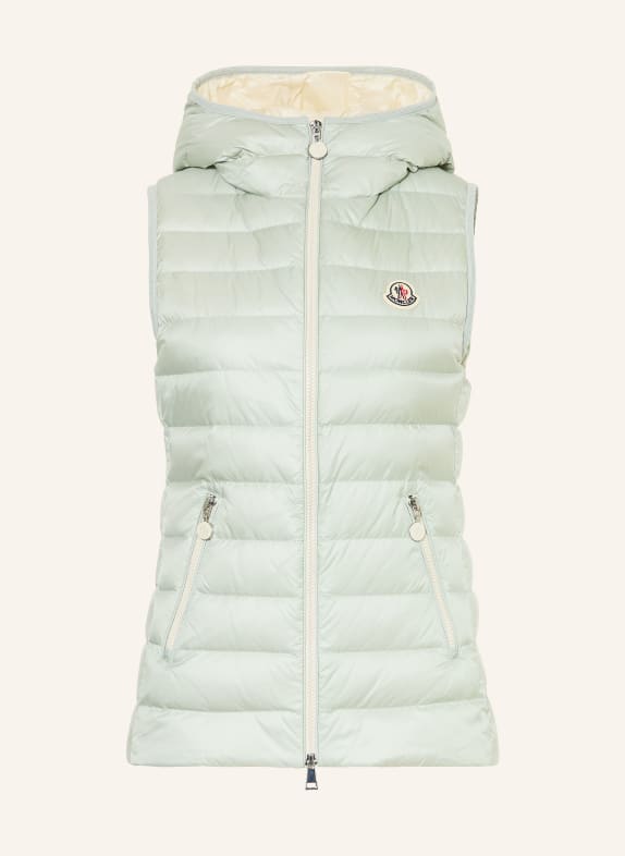 MONCLER Daunenweste GLYGOSSE HELLGRÜN