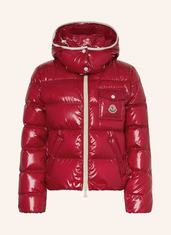 MONCLER Daunenjacke ANDRO mit abnehmbarer Kapuze DUNKELROT