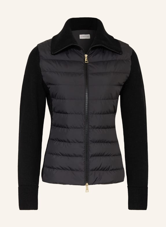 MONCLER Doudoune légère en mélange de matières NOIR