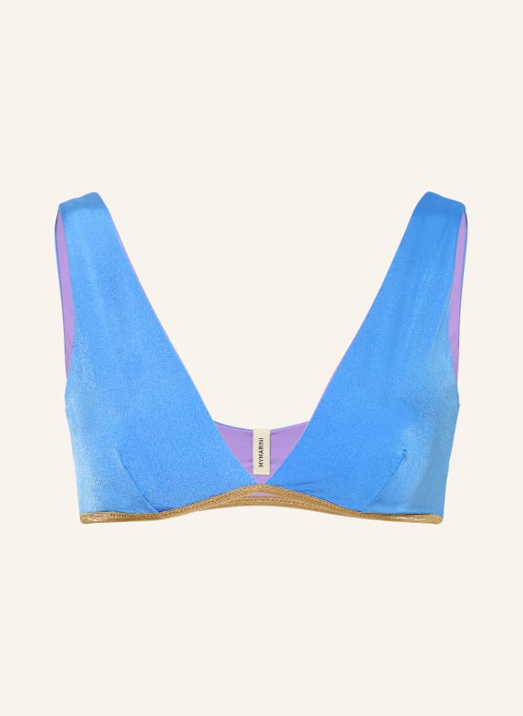 MYMARINI Dvoudílné bikiny SHINE s UV ochranou 50+ TMAVĚ MODRÁ / ZLATÁ / SVĚTLE FIALOVÁ