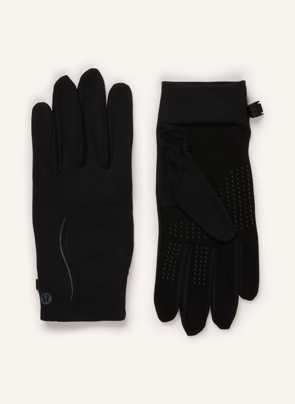 lululemon Multisportovní rukavice FAST AND FREE s funkcí dotykového displeje ČERNÁ