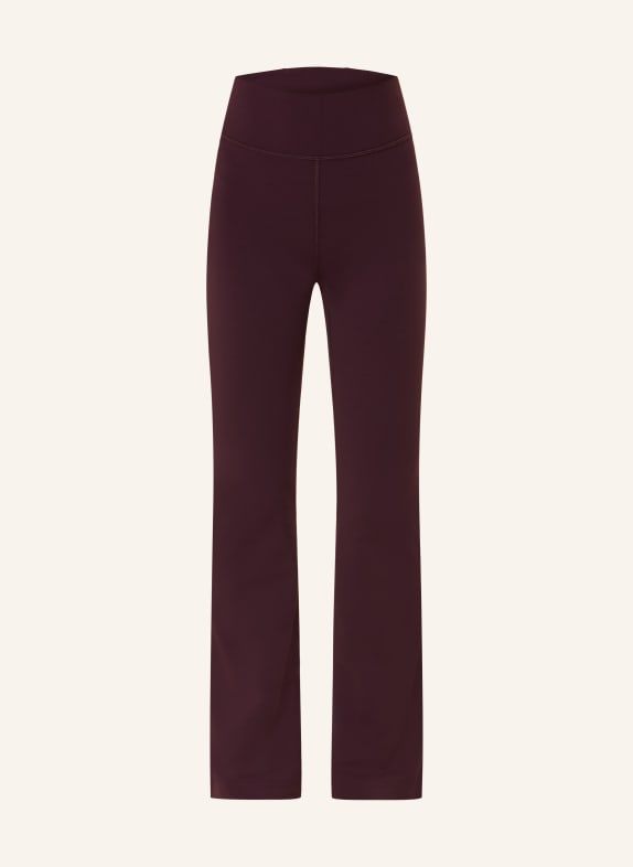 lululemon Punčocháče GROOVE NULU™ HR TMAVĚ ČERVENÁ