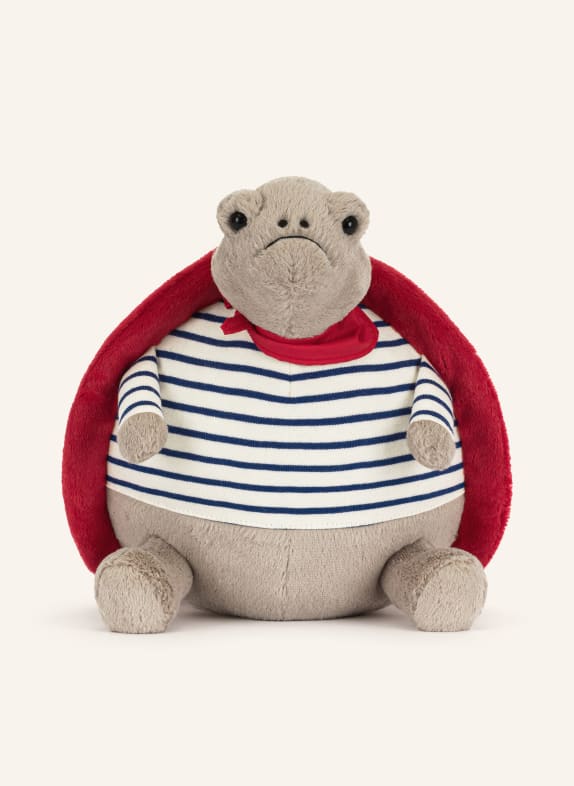 Jellycat Pluszowa zabawka TIMMY TURTLE ROMANTIC OUTFIT SZAROBRĄZOWY / CZERWONY / GRANATOWY